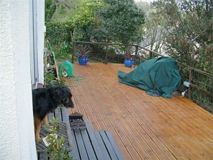 Upper terrace with new decking